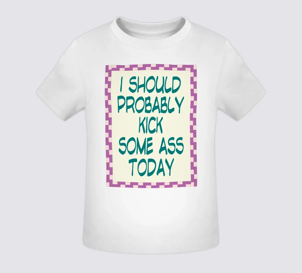 Probabilmente dovrei prendere a calci maglietta neonato da Rawghenee