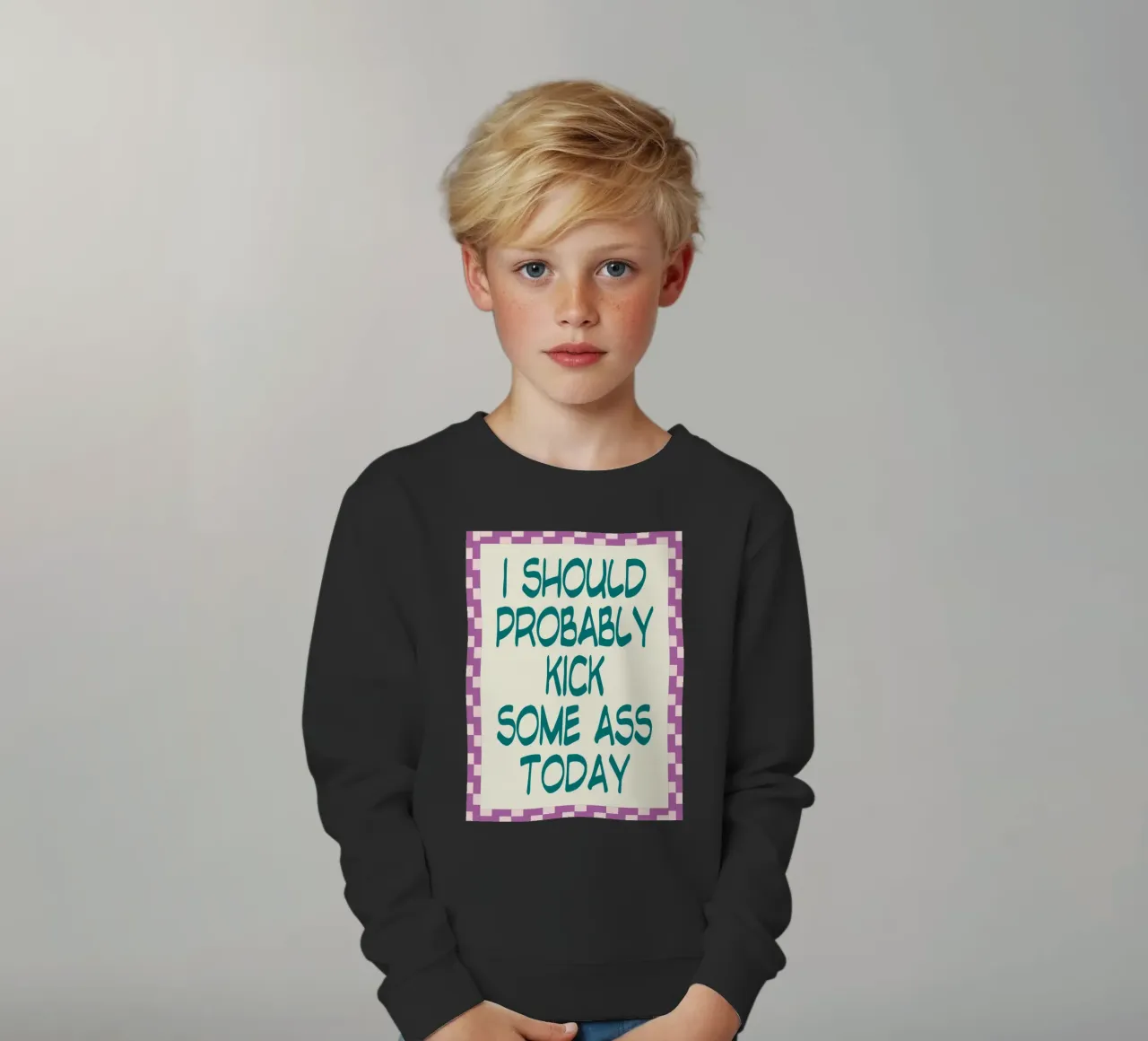 Probabilmente dovrei prendere a calci felpa bambino da Rawghenee