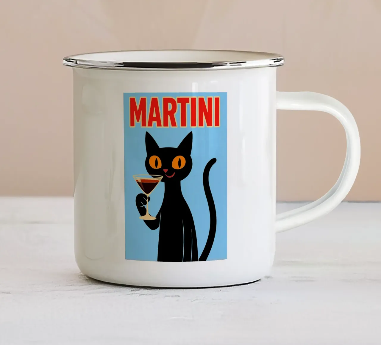 martini tazza in smalto da Rawghenee