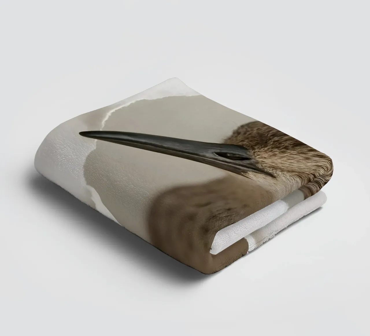 Curious Sandpiper Bird Art – Realistic Peek Through Print towel by Cut-out Critter Gallery