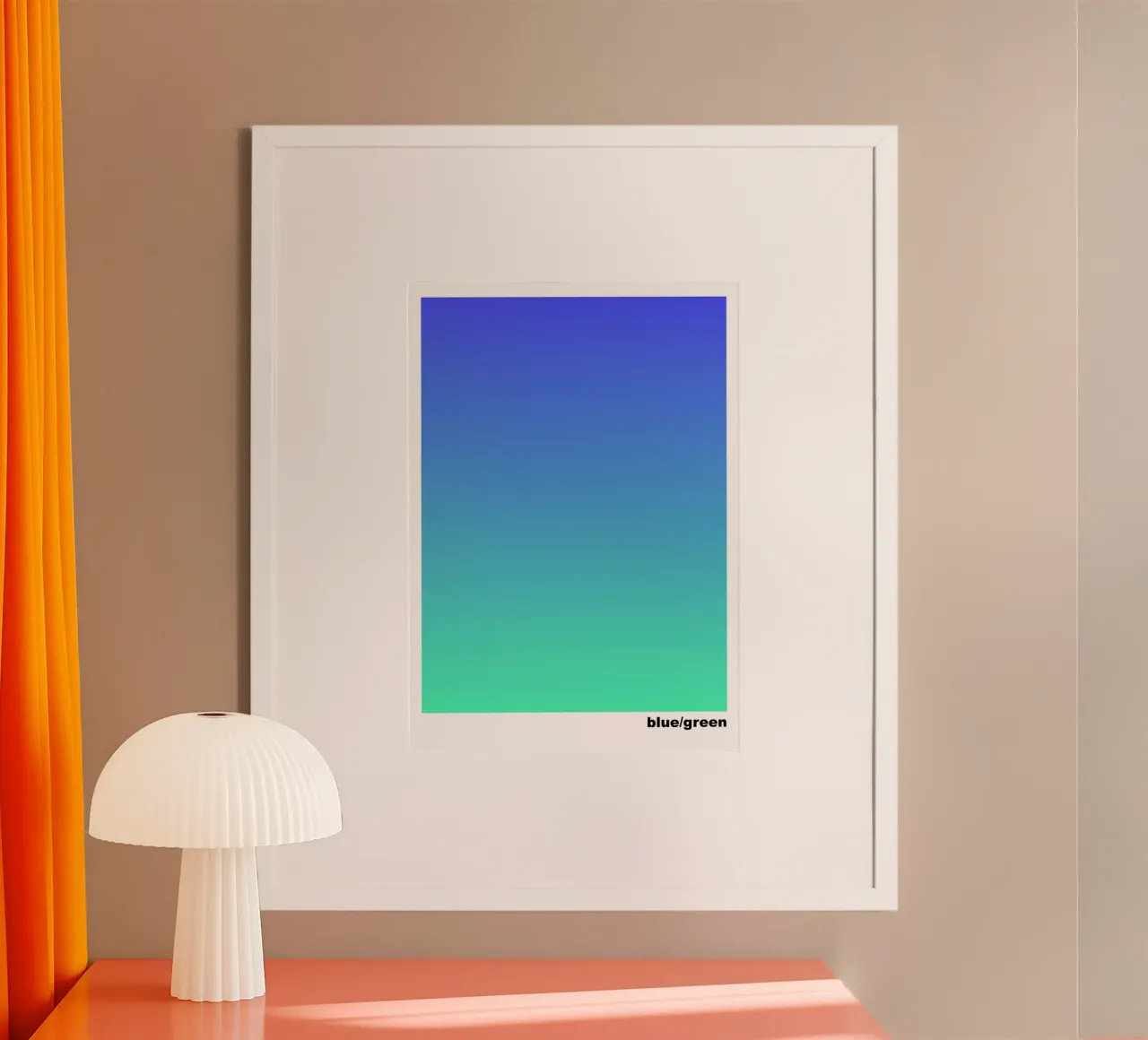 blue/green poster con marco de aluminio de lookingforsunrays