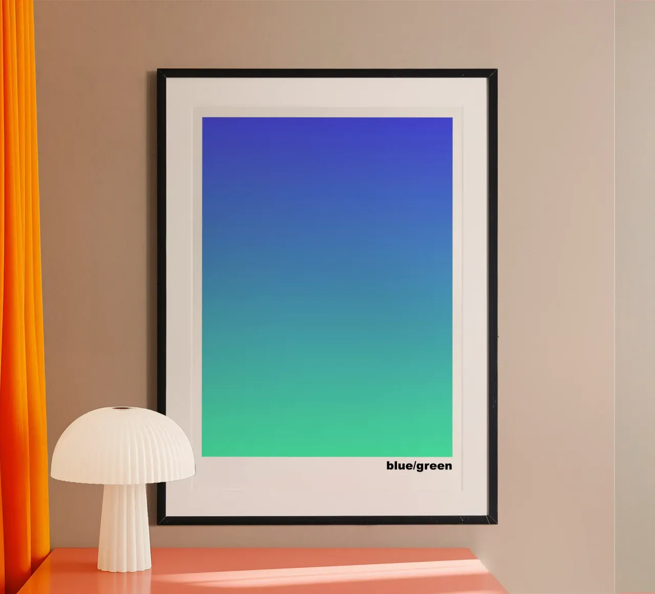 blue/green poster con marco de aluminio de lookingforsunrays