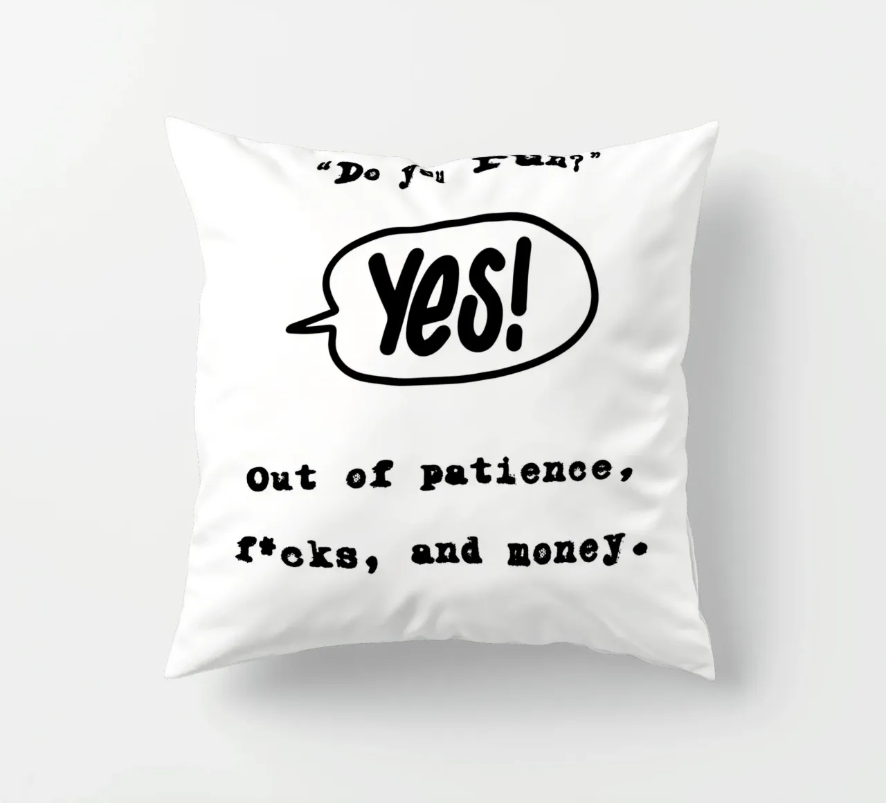 DO YOU RUN? cuscino da BAWA