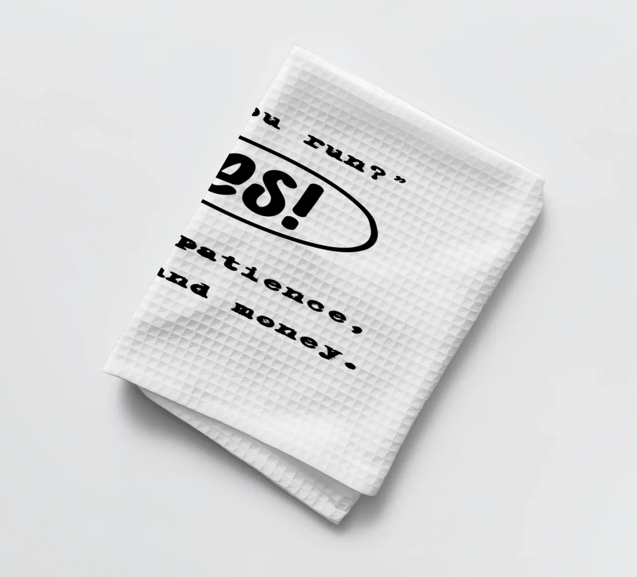 DO YOU RUN? canovaccio da cucina da BAWA