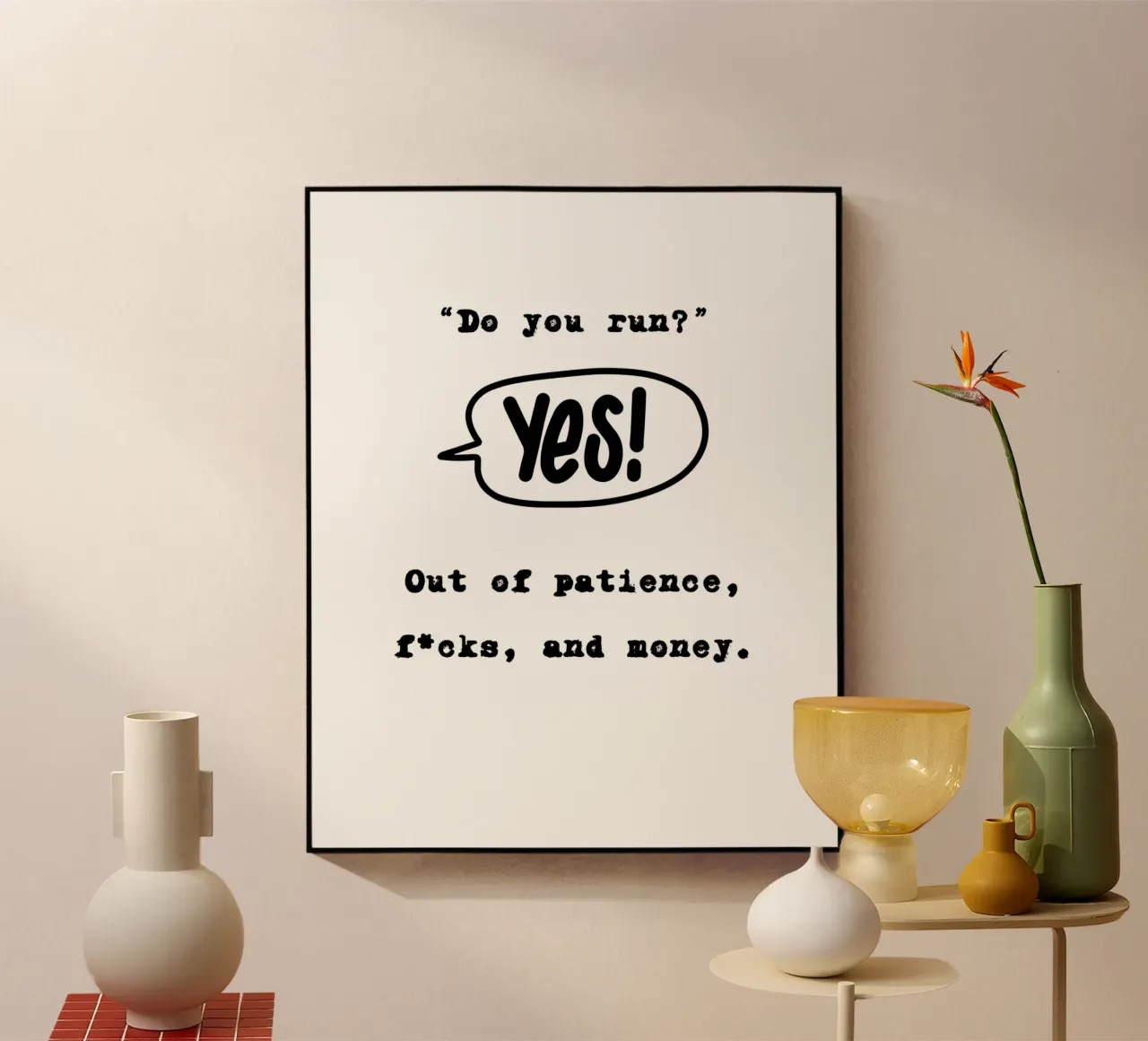 DO YOU RUN? plexiglass da BAWA