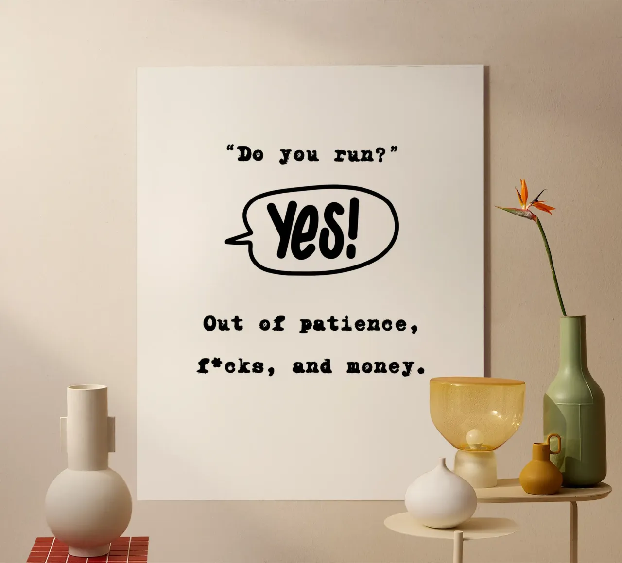 DO YOU RUN? plexiglass da BAWA