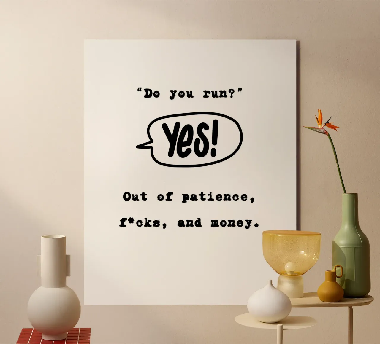 DO YOU RUN? alluminio dibond da BAWA