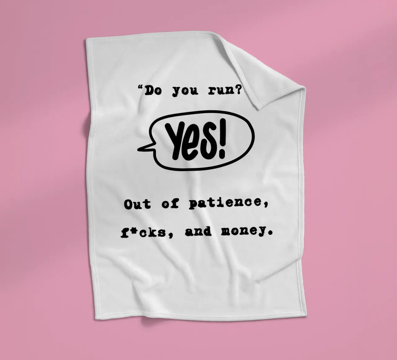 DO YOU RUN? coperta in pile da BAWA