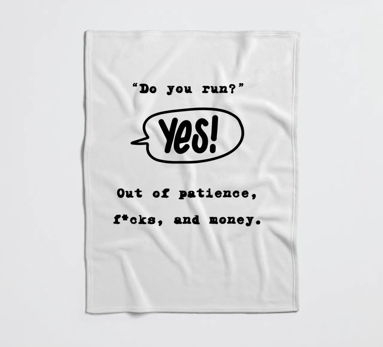 DO YOU RUN? coperta in pile da BAWA