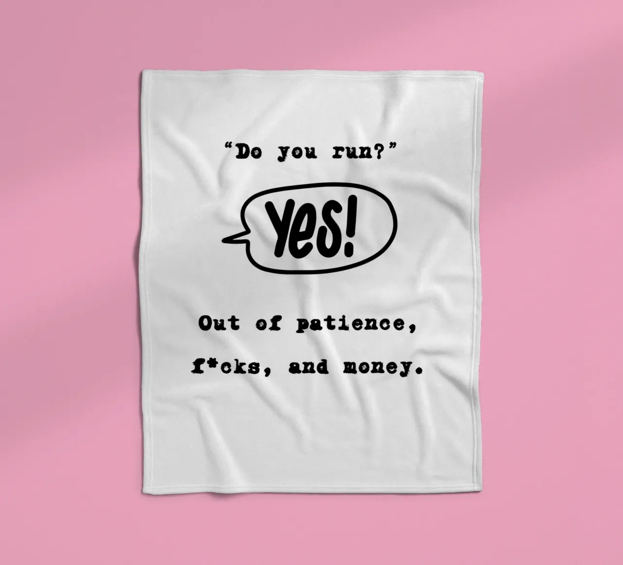 DO YOU RUN? coperta in pile da BAWA