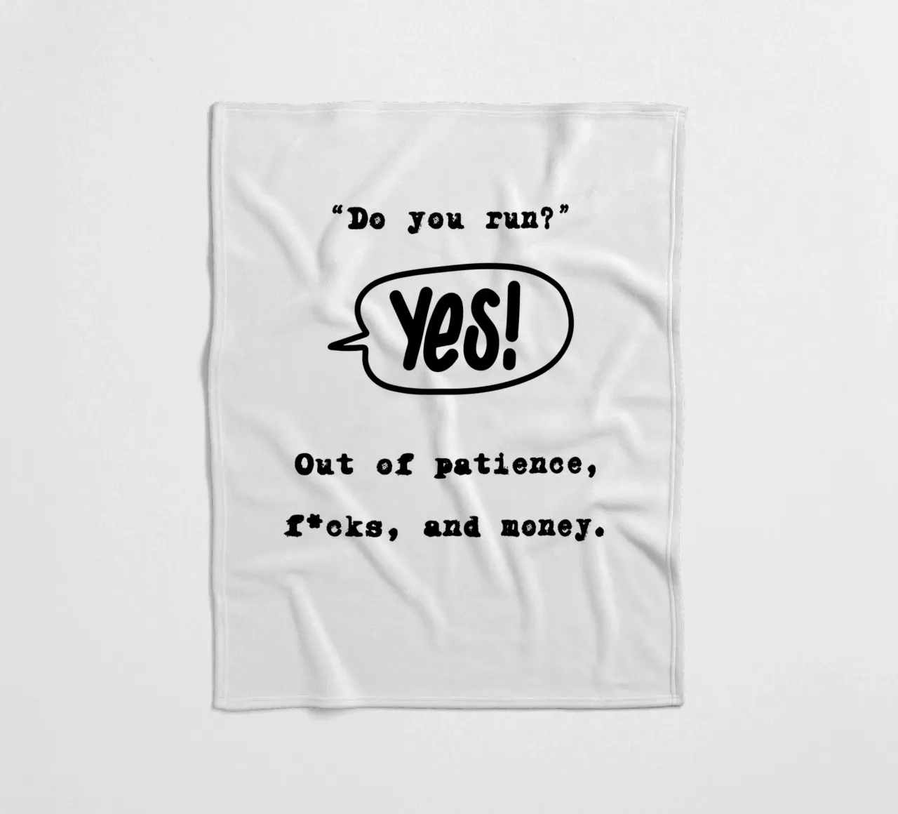 DO YOU RUN? coperta in pile da BAWA