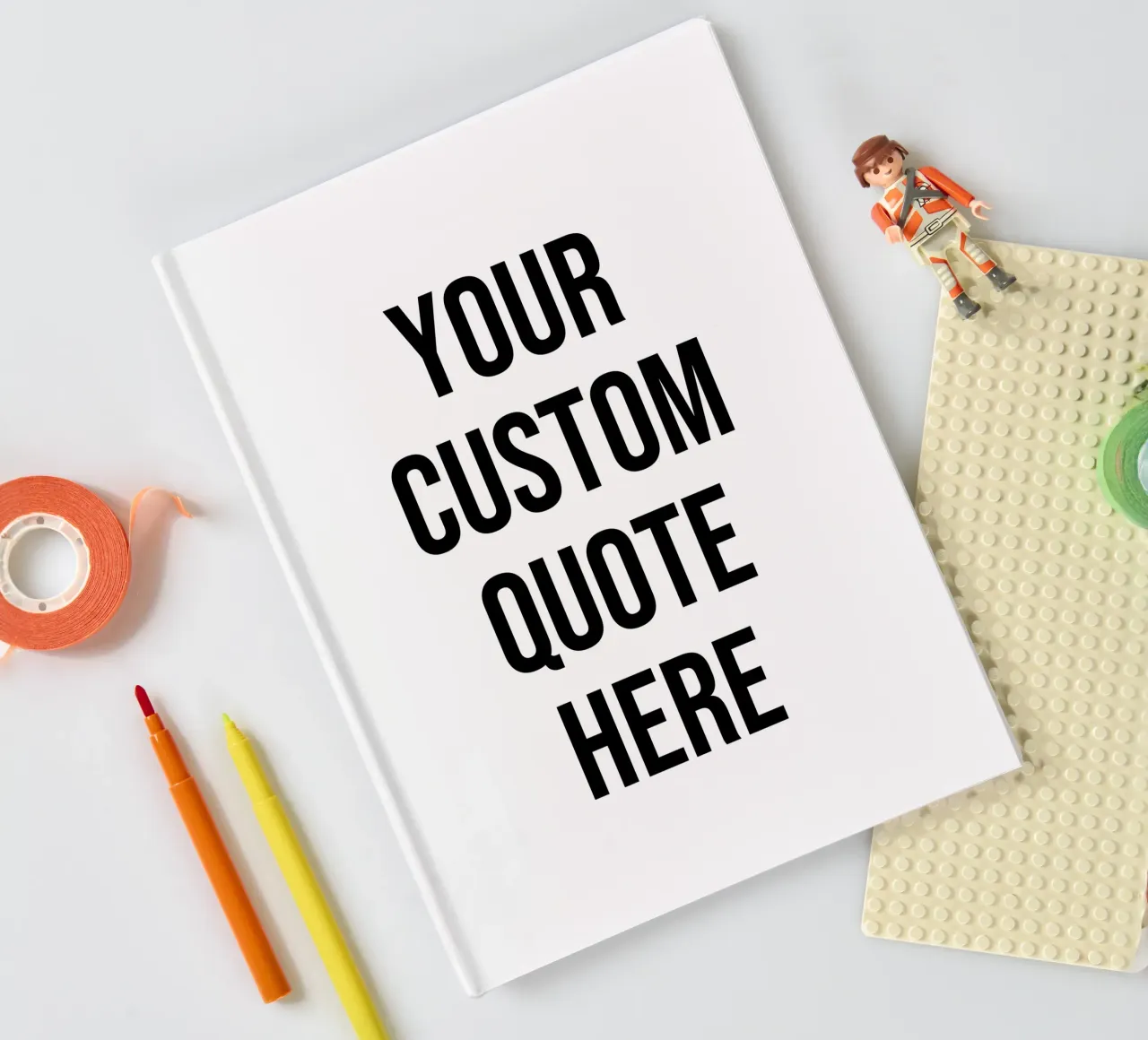 Custom/personalise Quote and background color notebook by Altruist Studio