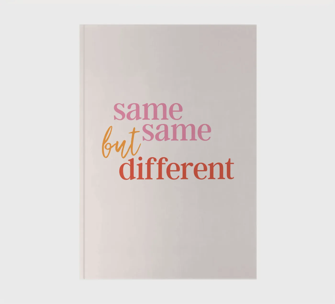 Same same but different carnet de notes de studio stine