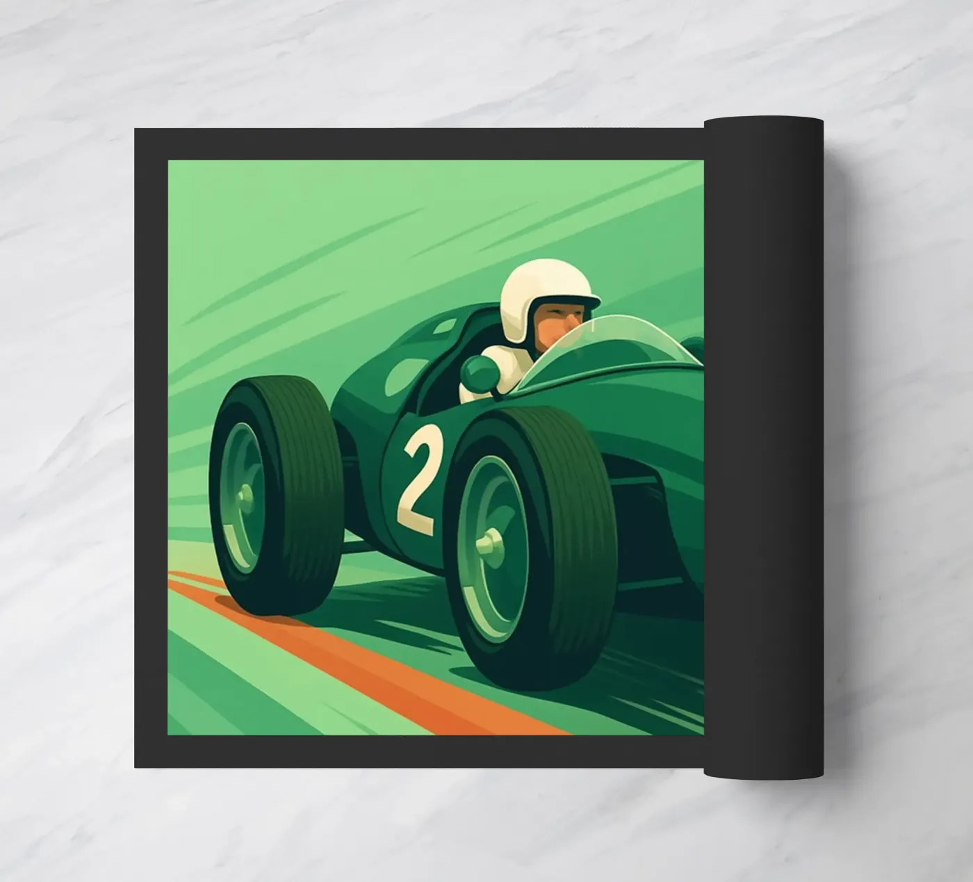 vintage car deurmat van Rawghenee