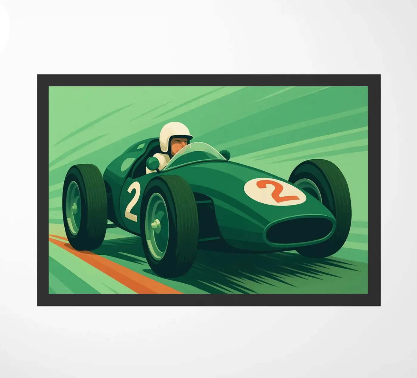 vintage car deurmat van Rawghenee