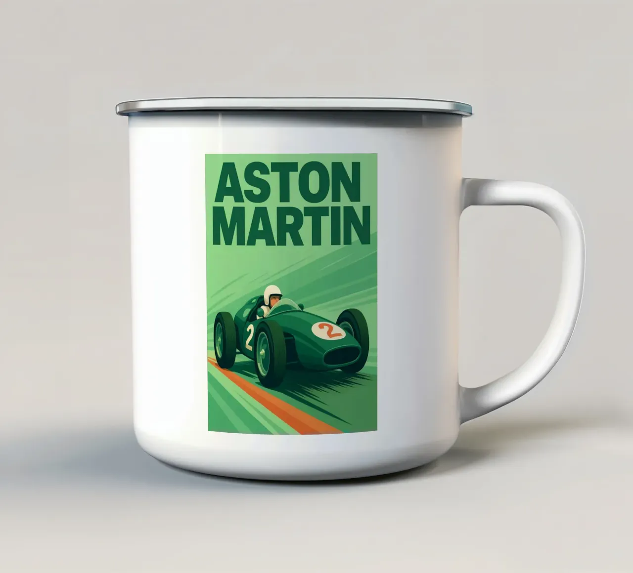 auto d'epoca tazza in smalto da Rawghenee