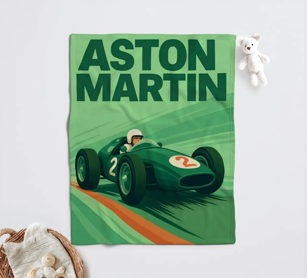 Oldtimer Fleecedecke von Rawghenee