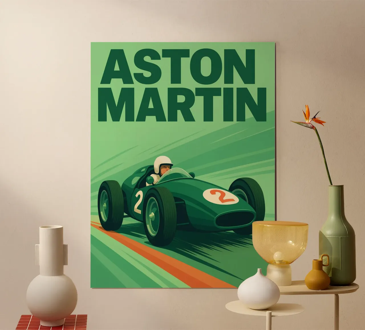 oude auto poster van Rawghenee