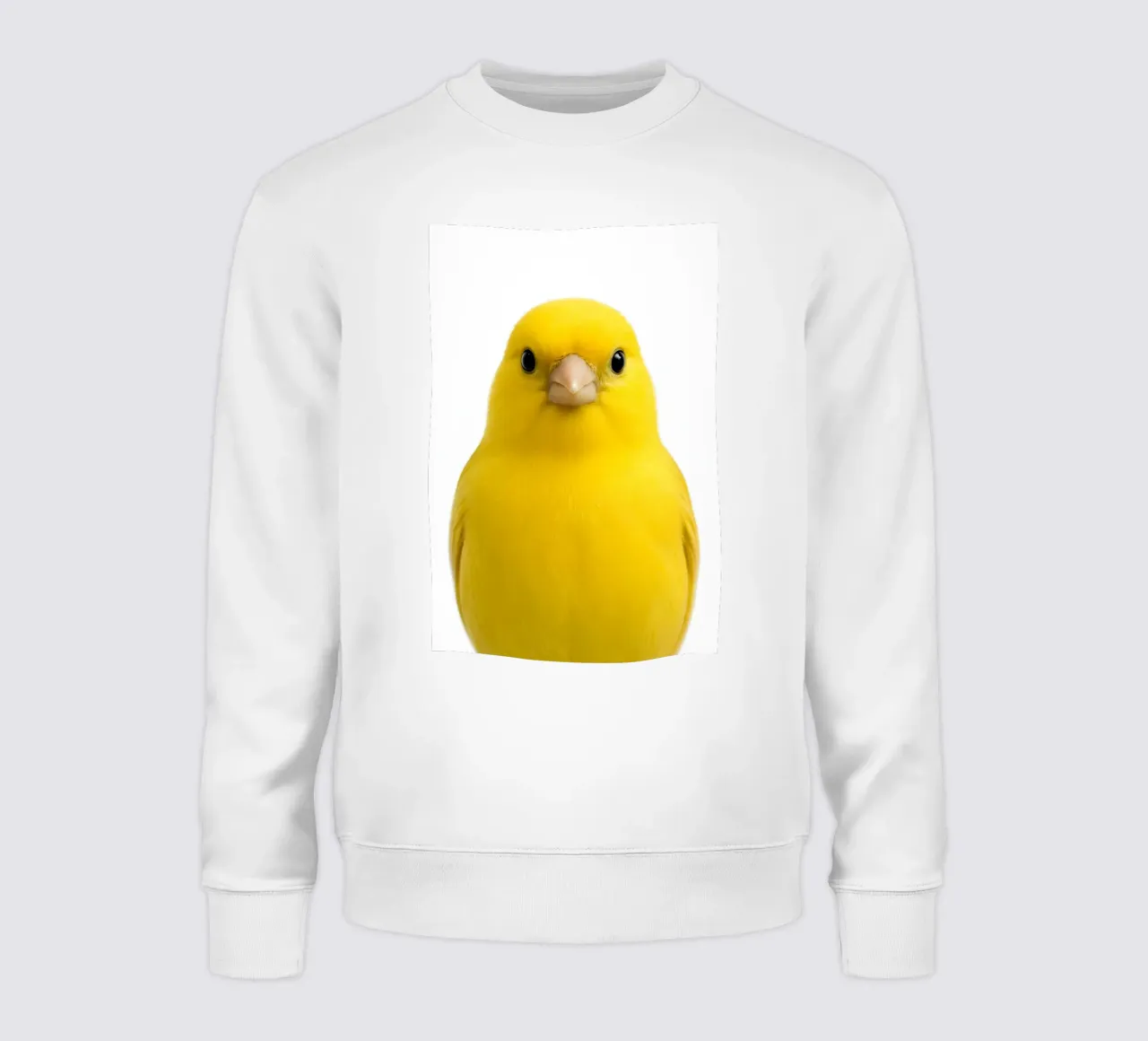 Portrait d'un mignon oiseau jaune - Minimalist Nature Art Print sweat de Happy Wild Prints