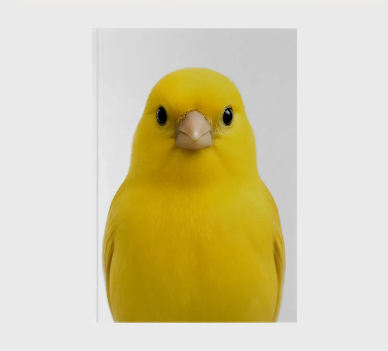 Portrait d'un mignon oiseau jaune - Minimalist Nature Art Print carnet de notes de Happy Wild Prints