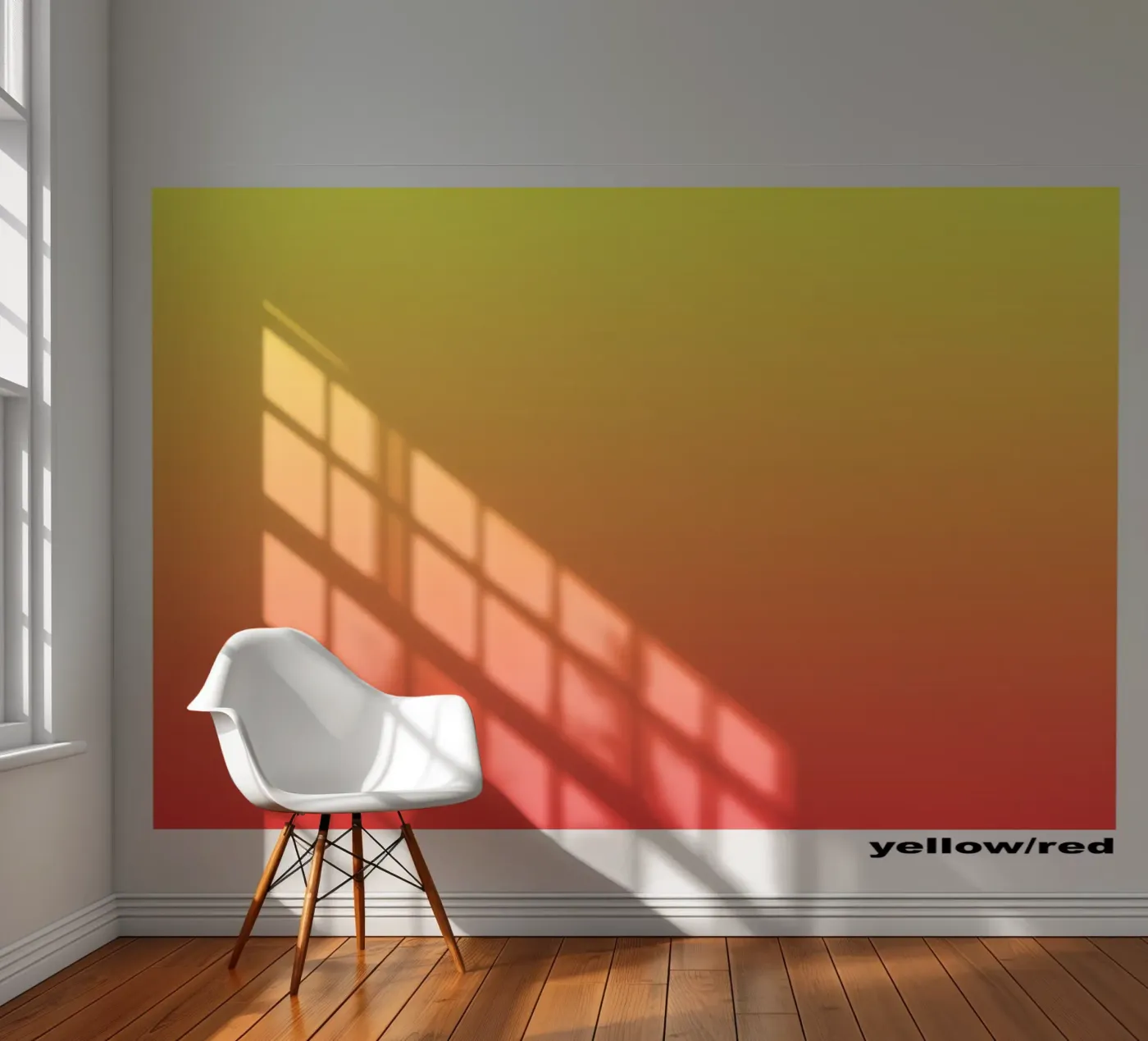 yellow/red fotobehang van lookingforsunrays