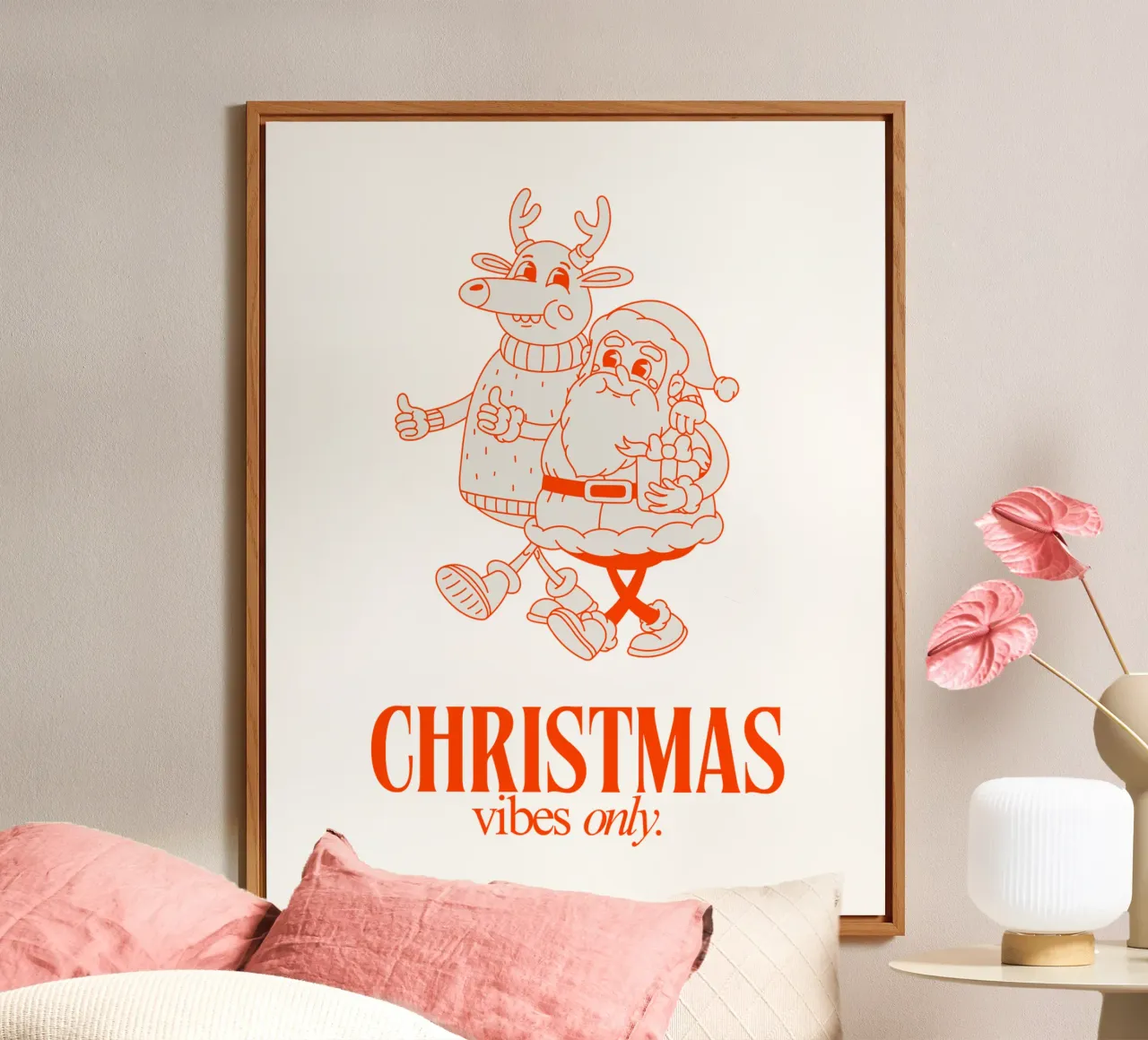 CHRISTMAS VIBES ONLY alluminio dibond da Christmas Gift Shop