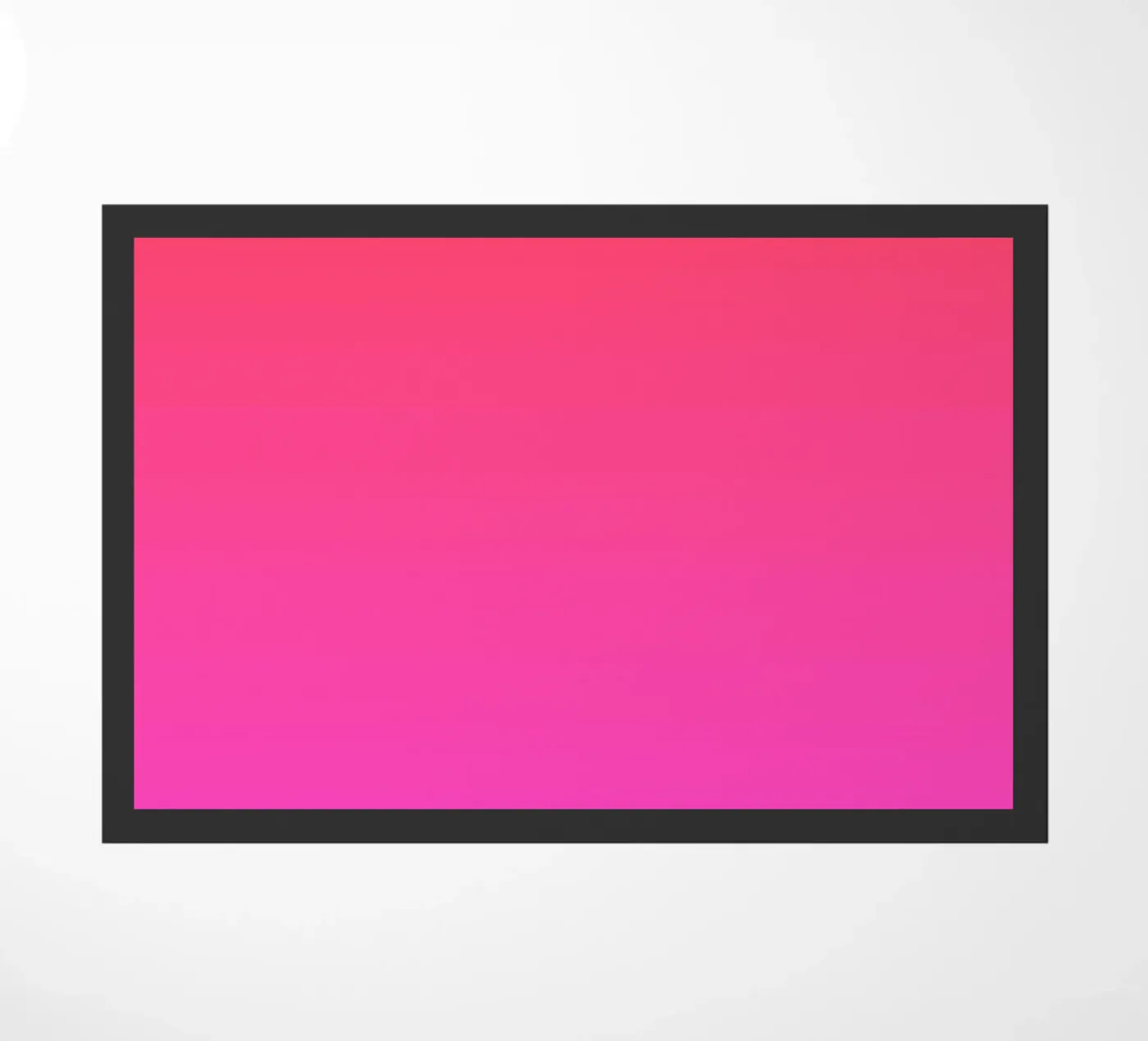 red/pink doormat by lookingforsunrays