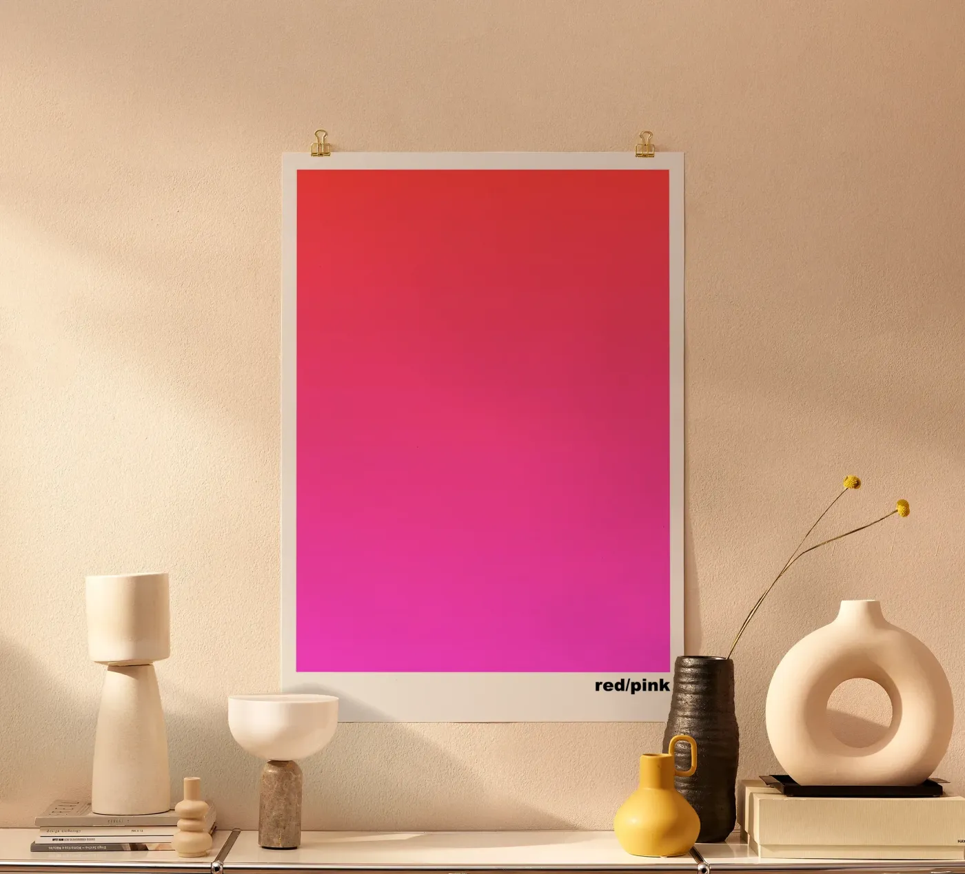 red/pink poster by lookingforsunrays
