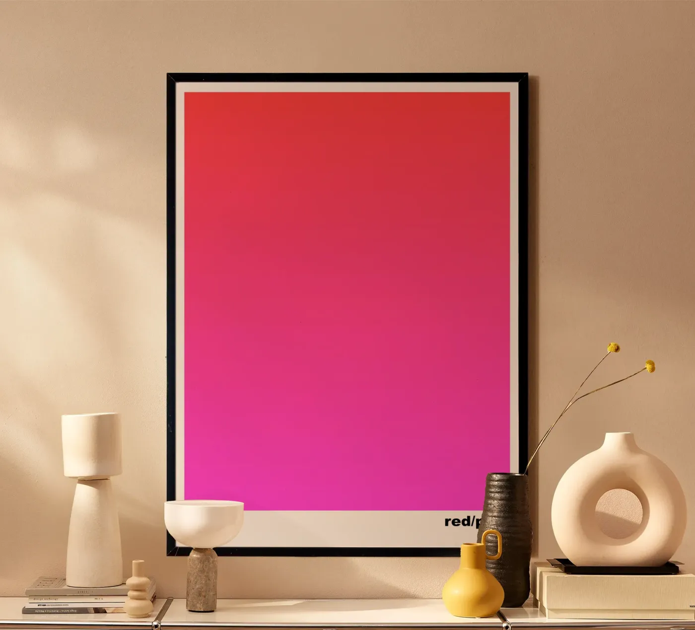 red/pink poster by lookingforsunrays