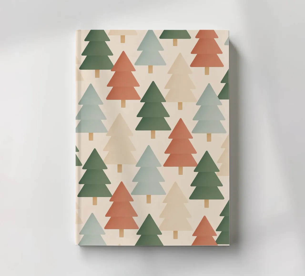 Nordic Christmas Trees Pattern notebook by Nordic Noel Studio