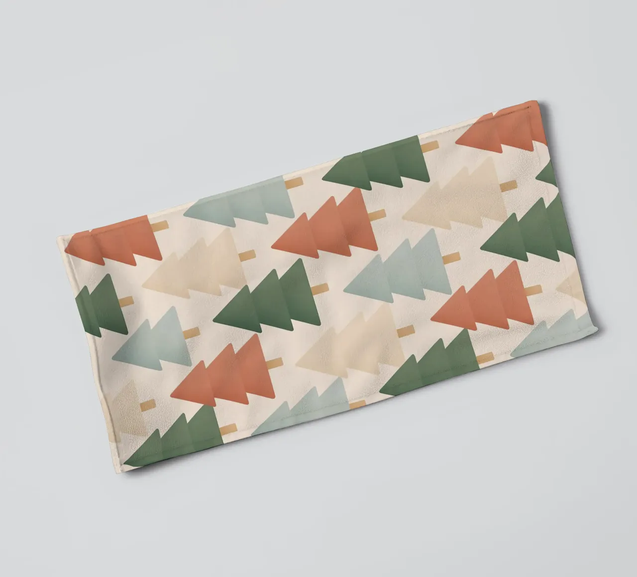 Nordic Christmas Trees Pattern towel by Nordic Noel Studio
