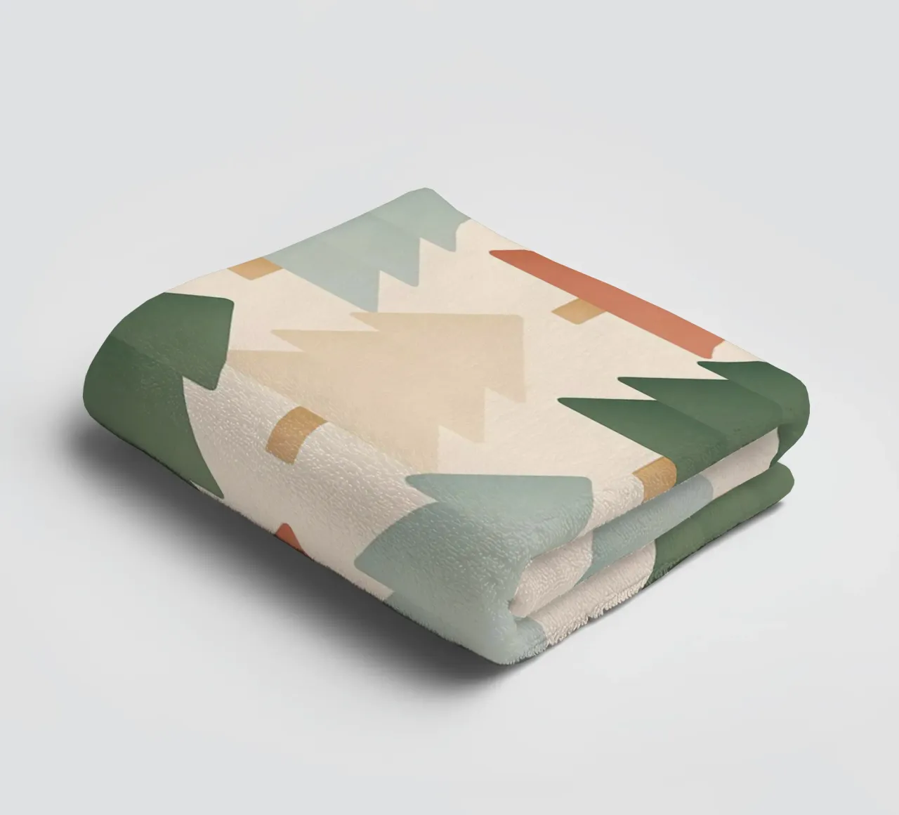 Nordic Christmas Trees Pattern towel by Nordic Noel Studio