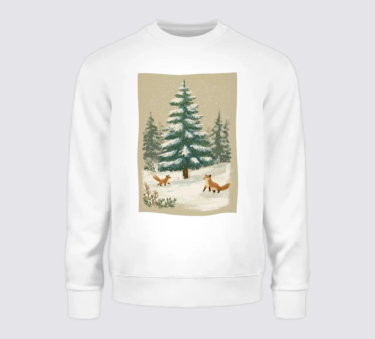 Füchse im Winterwald felpa da Luna & Noctua