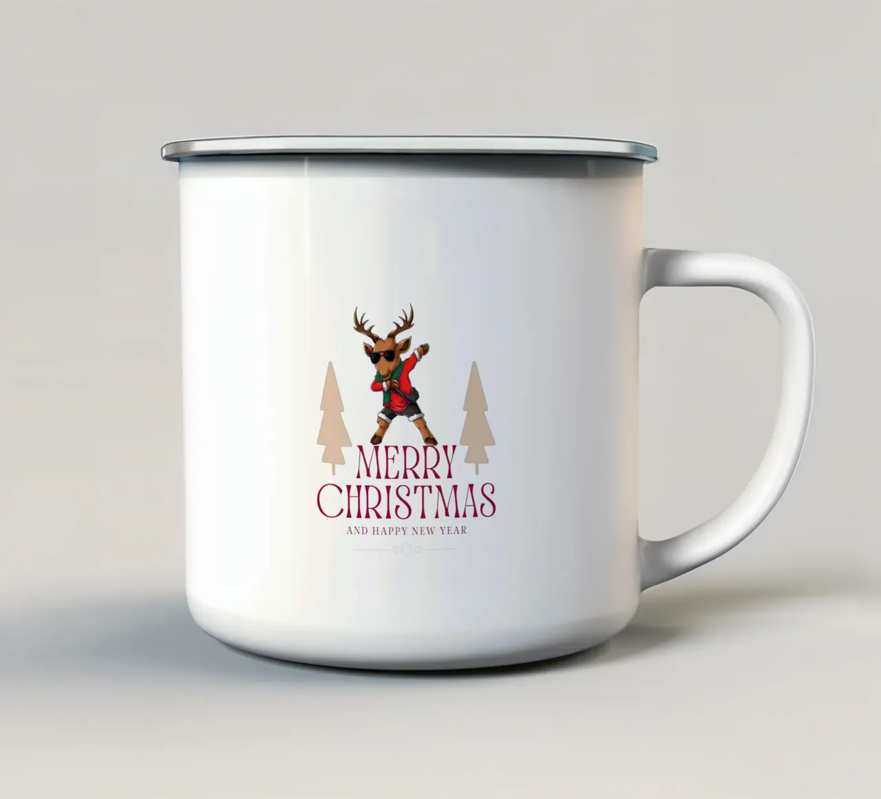 CHRISTMAS MOOSE tazza in smalto da Christmas Gift Shop