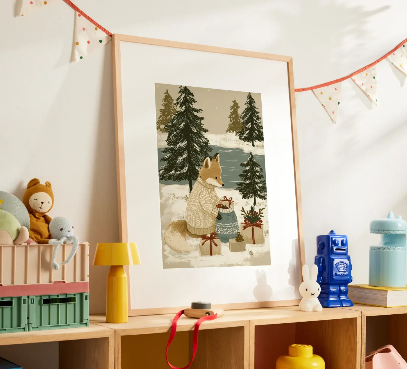 Weihnachtsfuchs Poster von Luna & Noctua