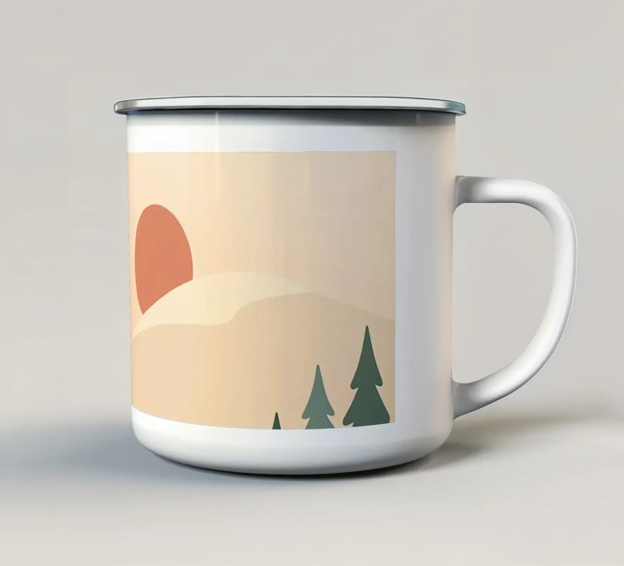 Serenità invernale scandinava tazza in smalto da Nordic Noel Studio