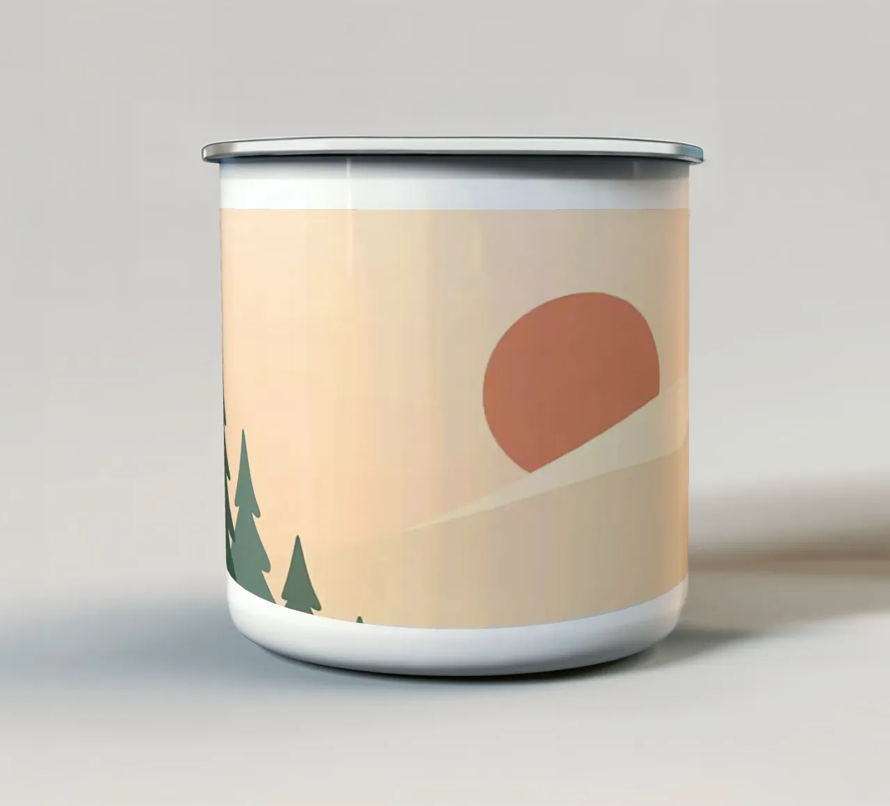 Serenità invernale scandinava tazza in smalto da Nordic Noel Studio