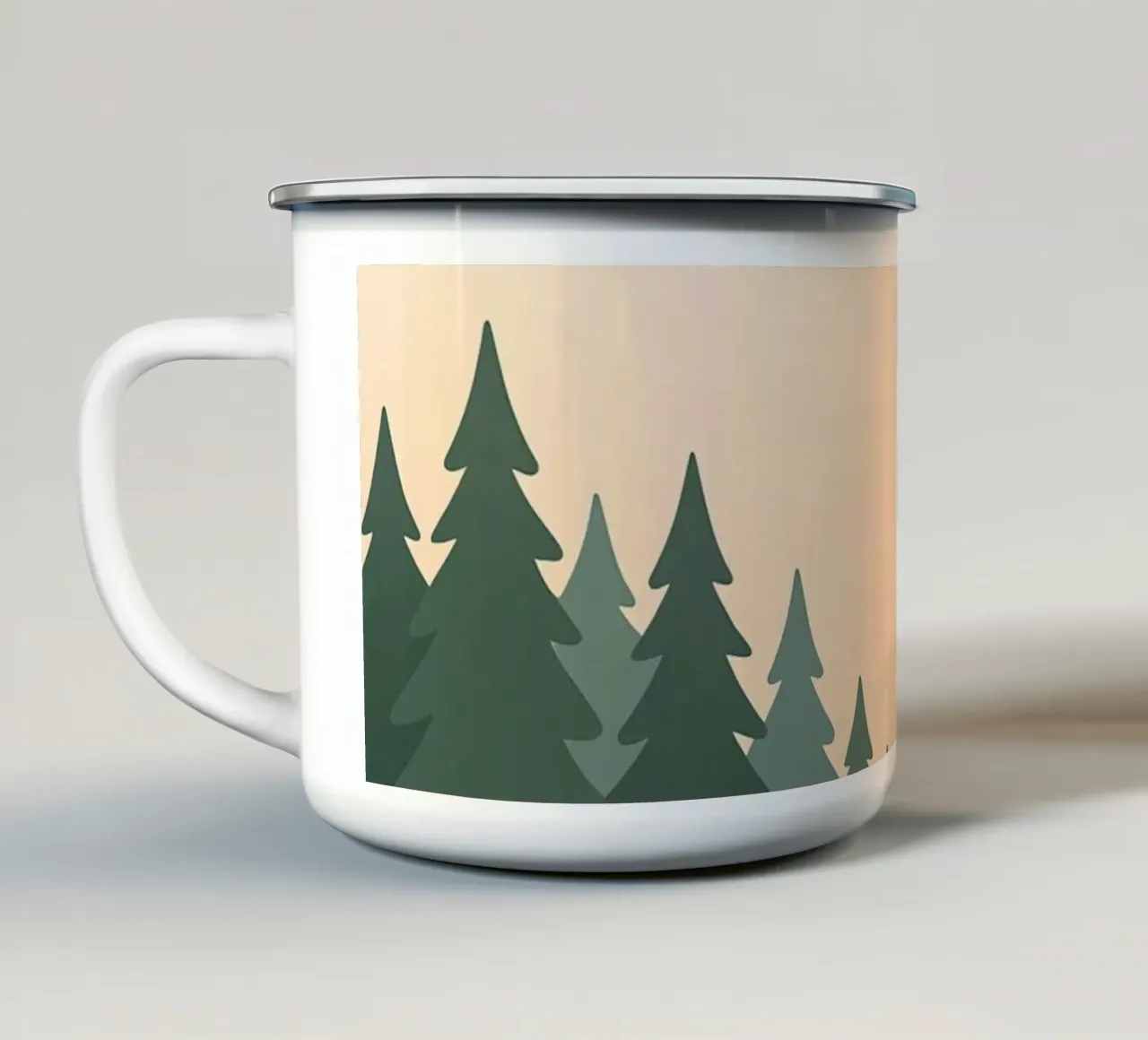 Serenità invernale scandinava tazza in smalto da Nordic Noel Studio