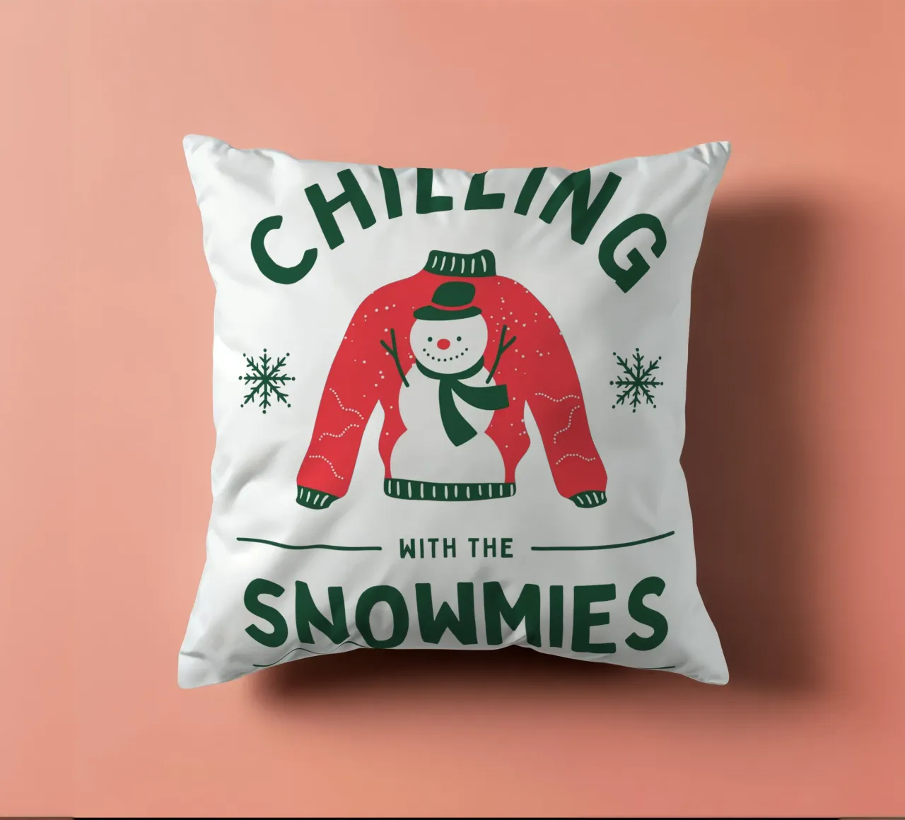 CHILLING WITH THE SNOWMIES cuscino da Christmas Gift Shop