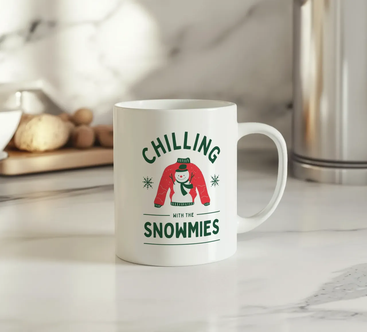 CHILLING WITH THE SNOWMIES tazza in ceramica da Christmas Gift Shop