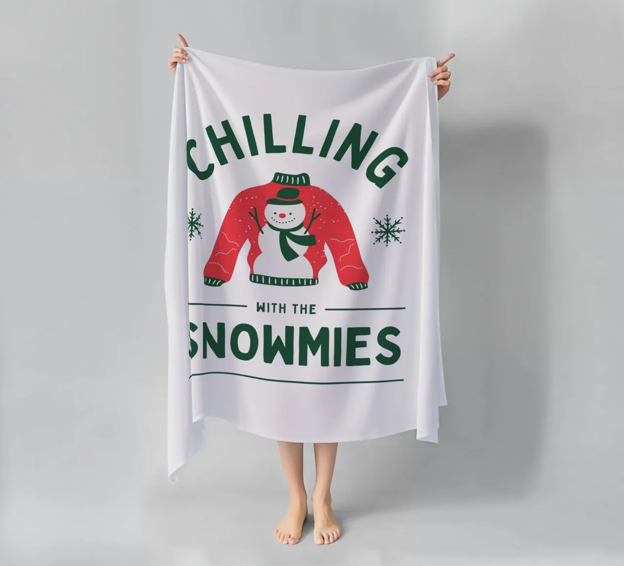 CHILLING WITH THE SNOWMIES telo mare da Christmas Gift Shop