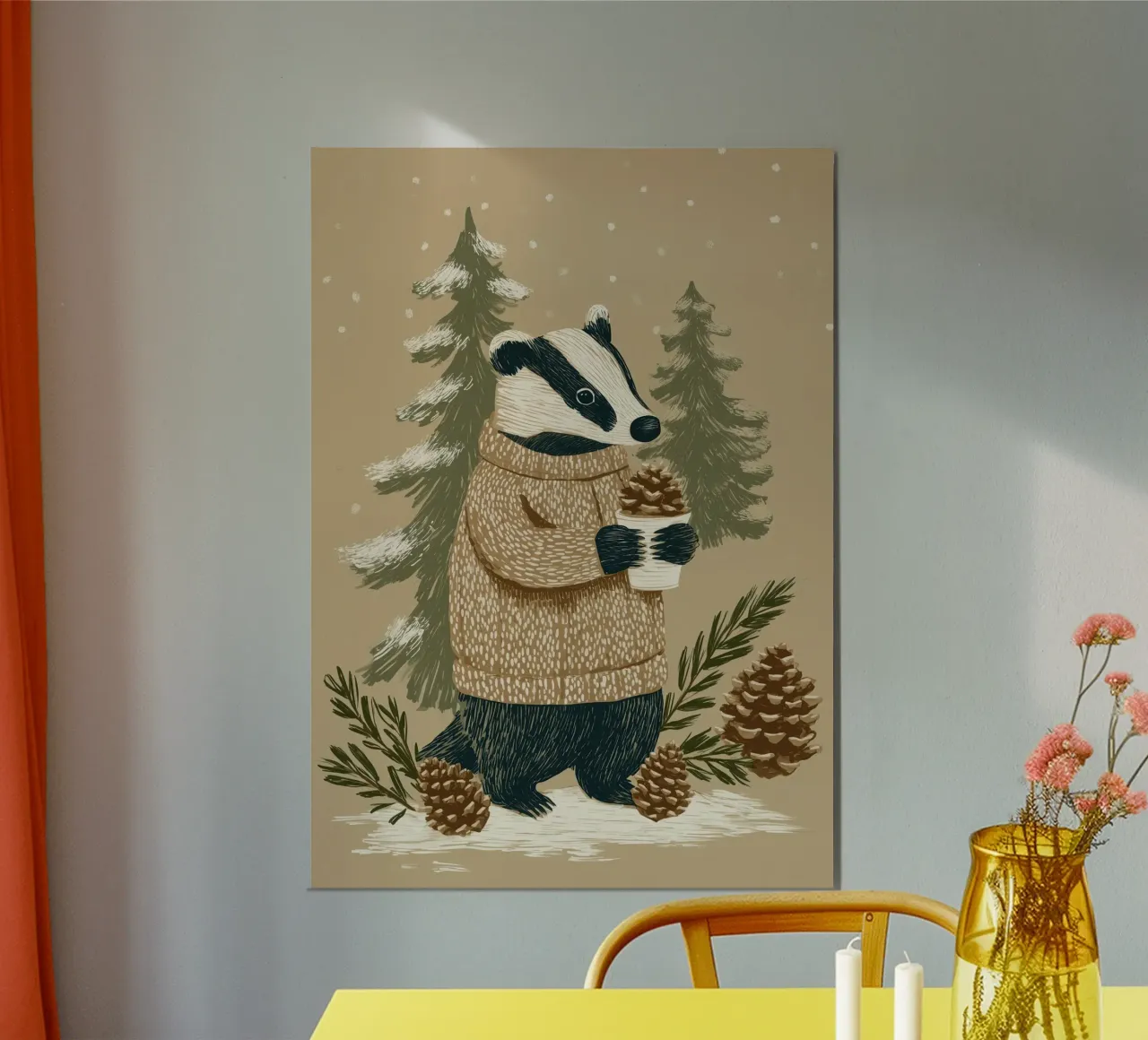 Winterdachs poster da Luna & Noctua