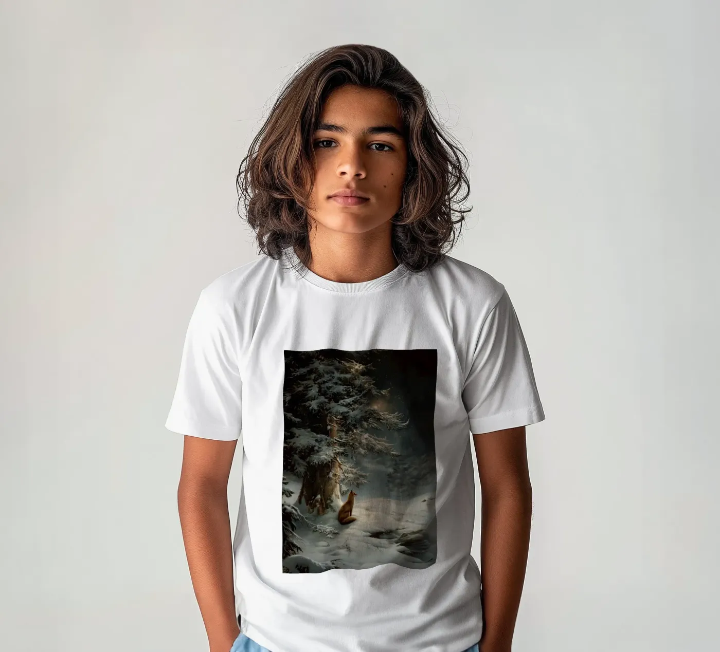 Winterfuchs kinder t-shirt van Luna & Noctua