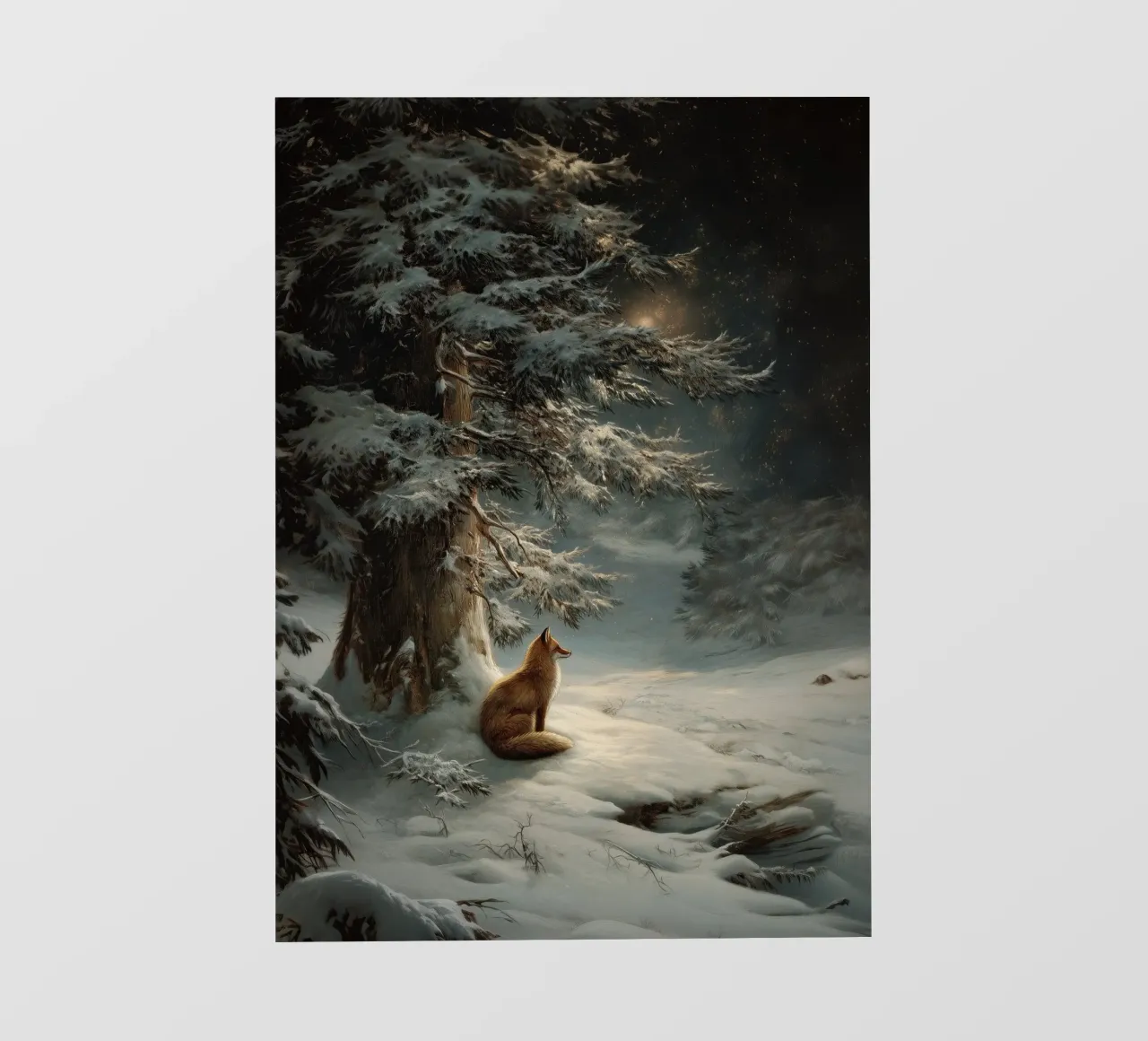 Winterfuchs fotobehang van Luna & Noctua