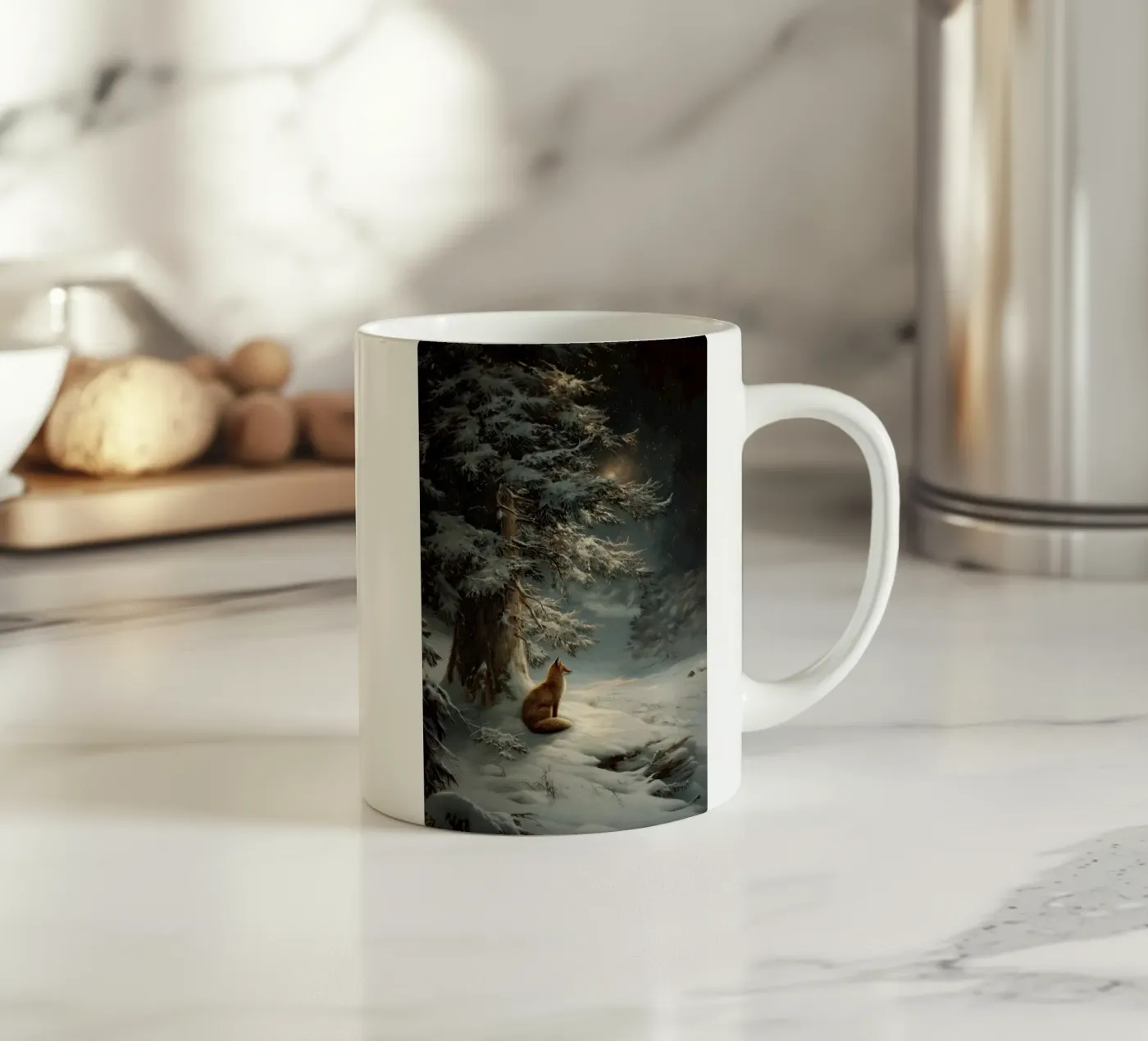 Winterfuchs keramische mok van Luna & Noctua