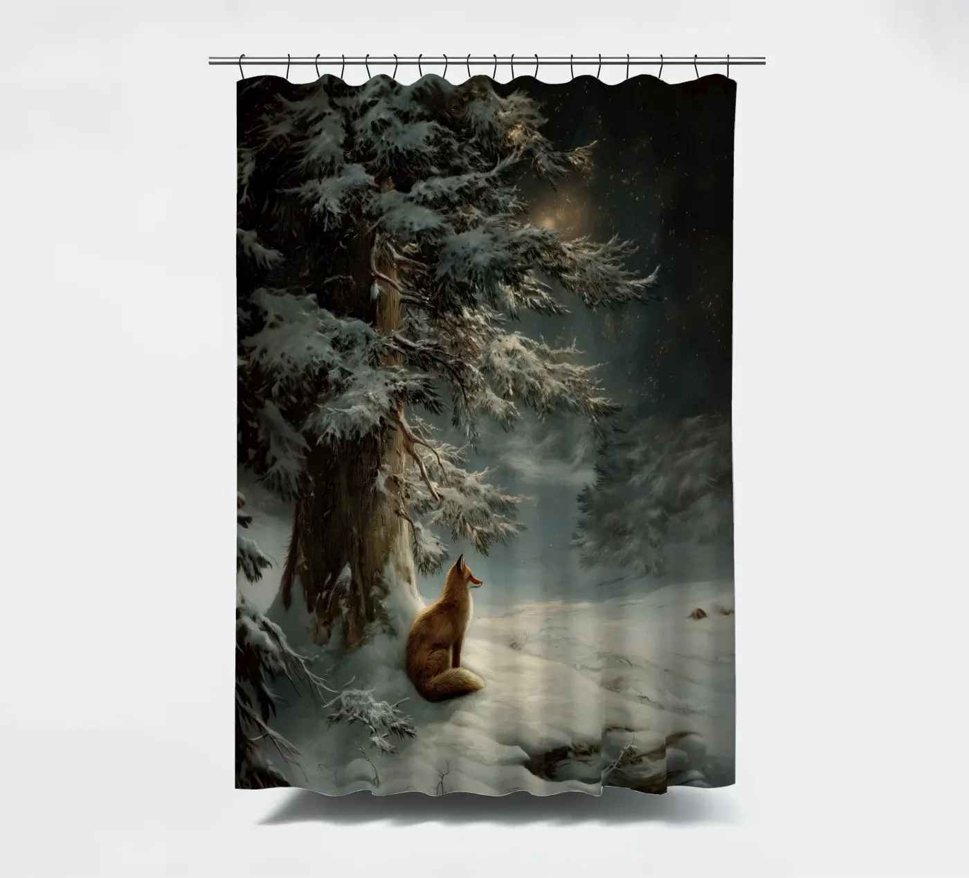 Winterfuchs Duschvorhang von Luna & Noctua