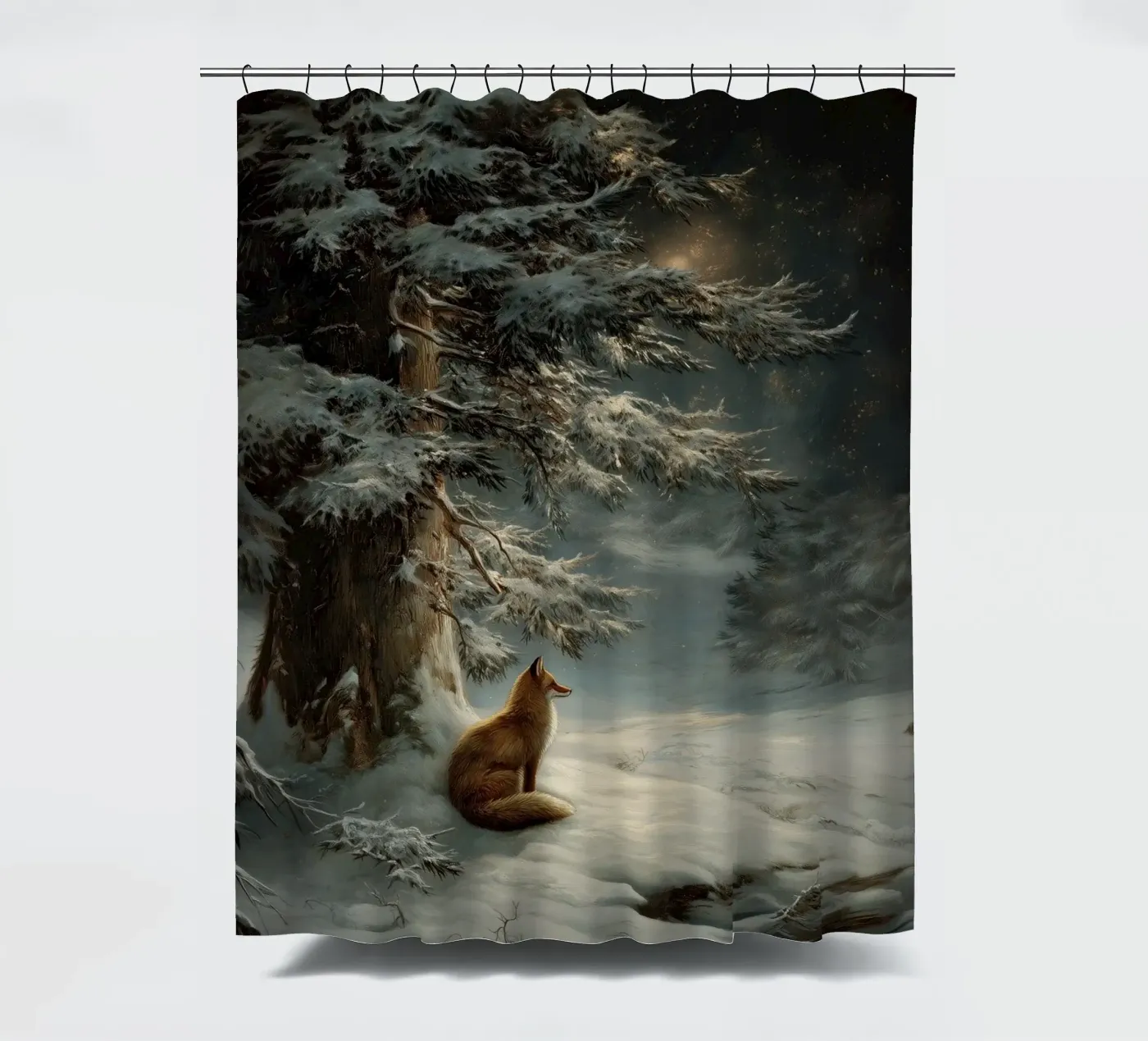 Winterfuchs Duschvorhang von Luna & Noctua