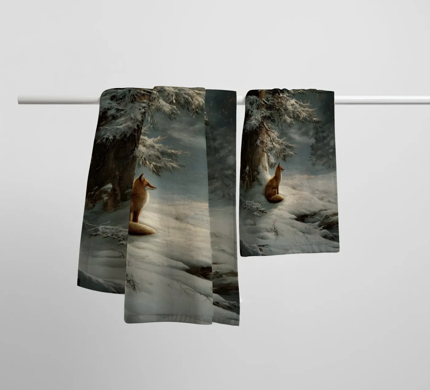 Winterfuchs badhanddoek van Luna & Noctua