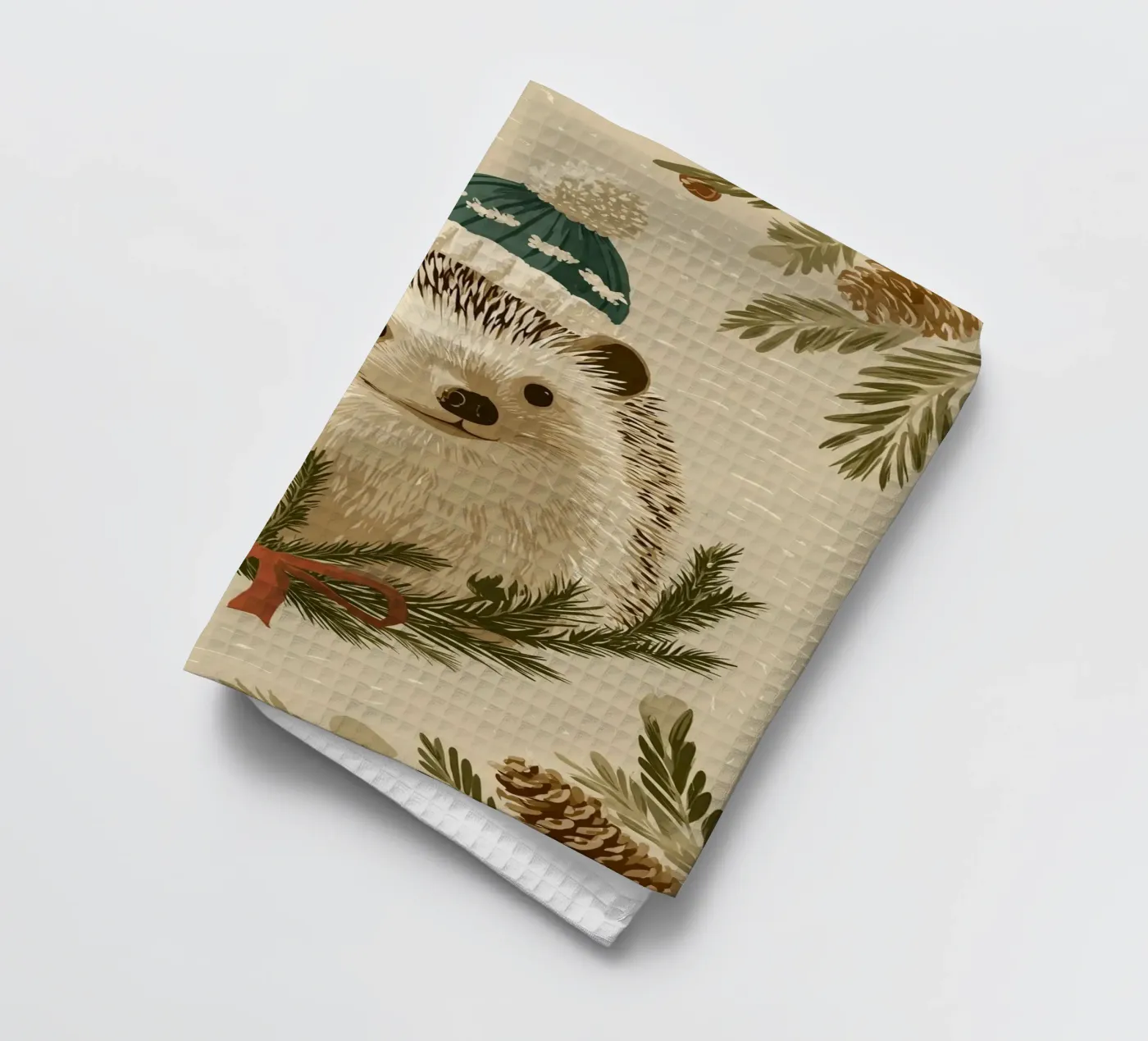 Winterigel tea towel by Luna & Noctua