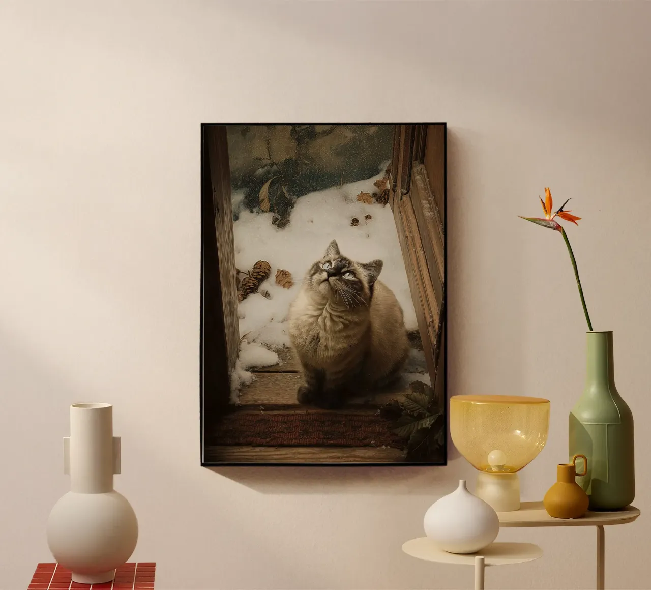 Winterkatze acrylic glass by Luna & Noctua